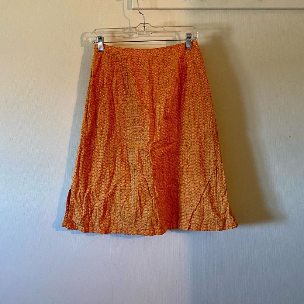 Orange A-Line Skort – Lightweight & Flowy, Size 6